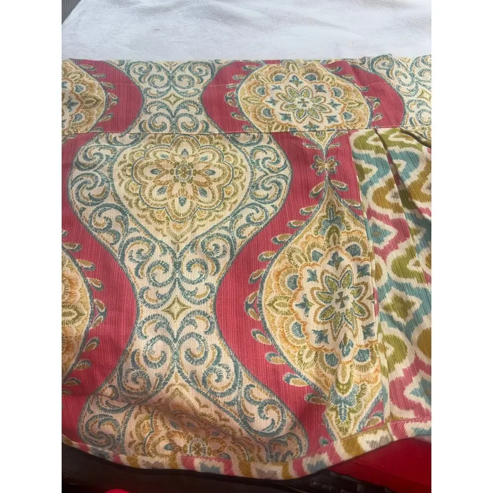 Waverly Moonlight Medallion Curtain Valance 51” long 20” Wide Metallic Abstract
